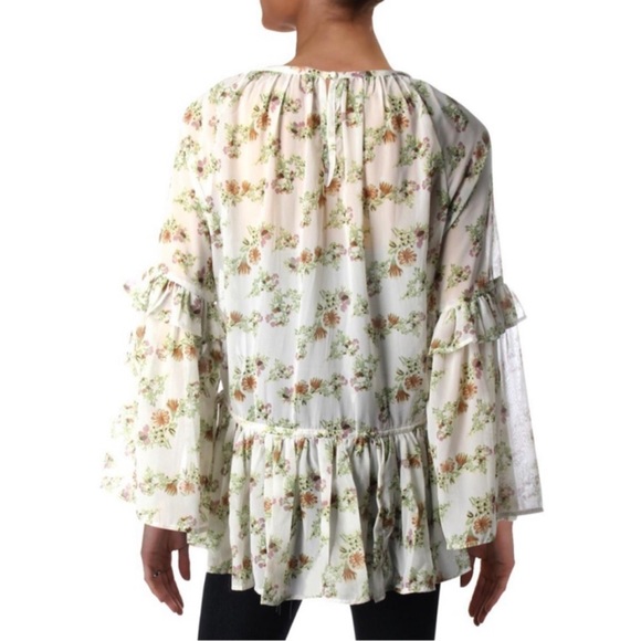 Walter Baker Womens Pam Chiffon Gathered Blouse - Picture 2 of 6